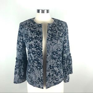 NWOT Banana Republic Navy floral blazer 6
